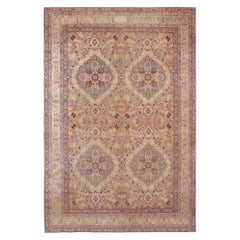 Antiker persischer Kerman-Lavar-Teppich. 10 Fuß x 14 Fuß 5 Zoll