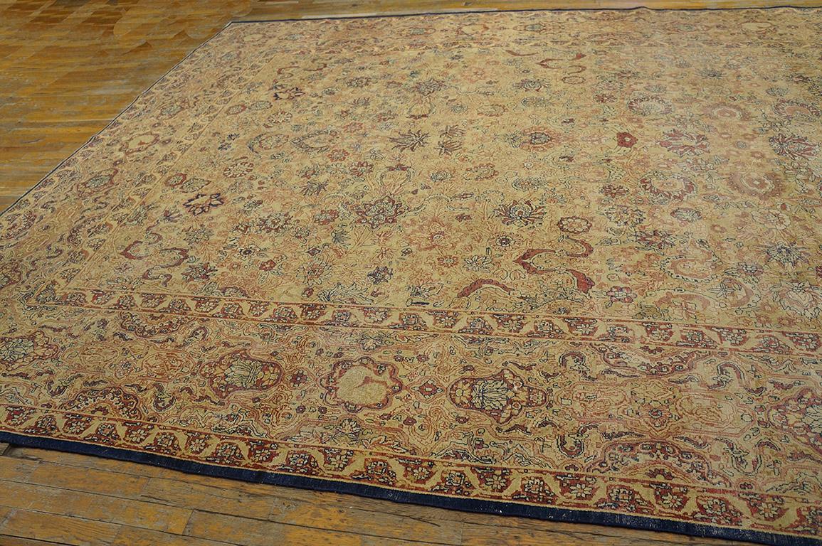 Late 19th Century Persian Lavar Kirman Carpet ( 9'10