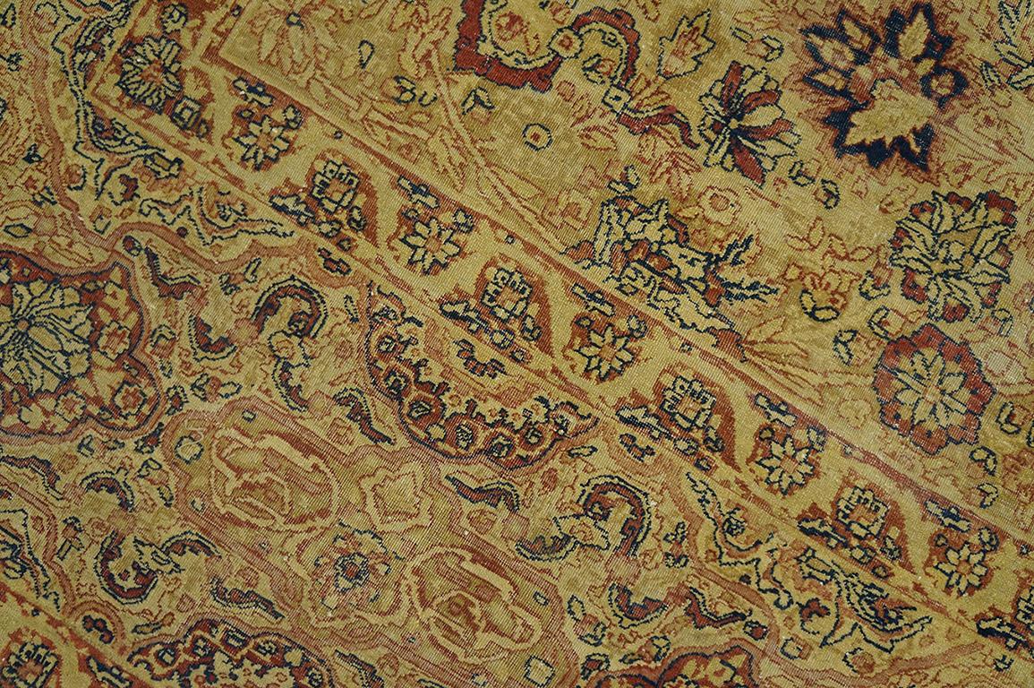 Late 19th Century Persian Lavar Kirman Carpet ( 9'10