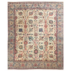 Antique Persian Kerman Lavar Rug Carpet, circa 1900