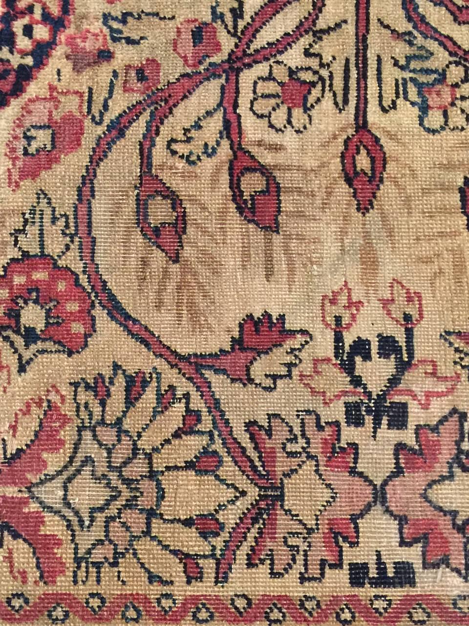 Antiker persischer Kerman Lavar-Teppich:: um 1880:: 11'6 x 19'8 im Zustand „Gut“ im Angebot in New York, NY