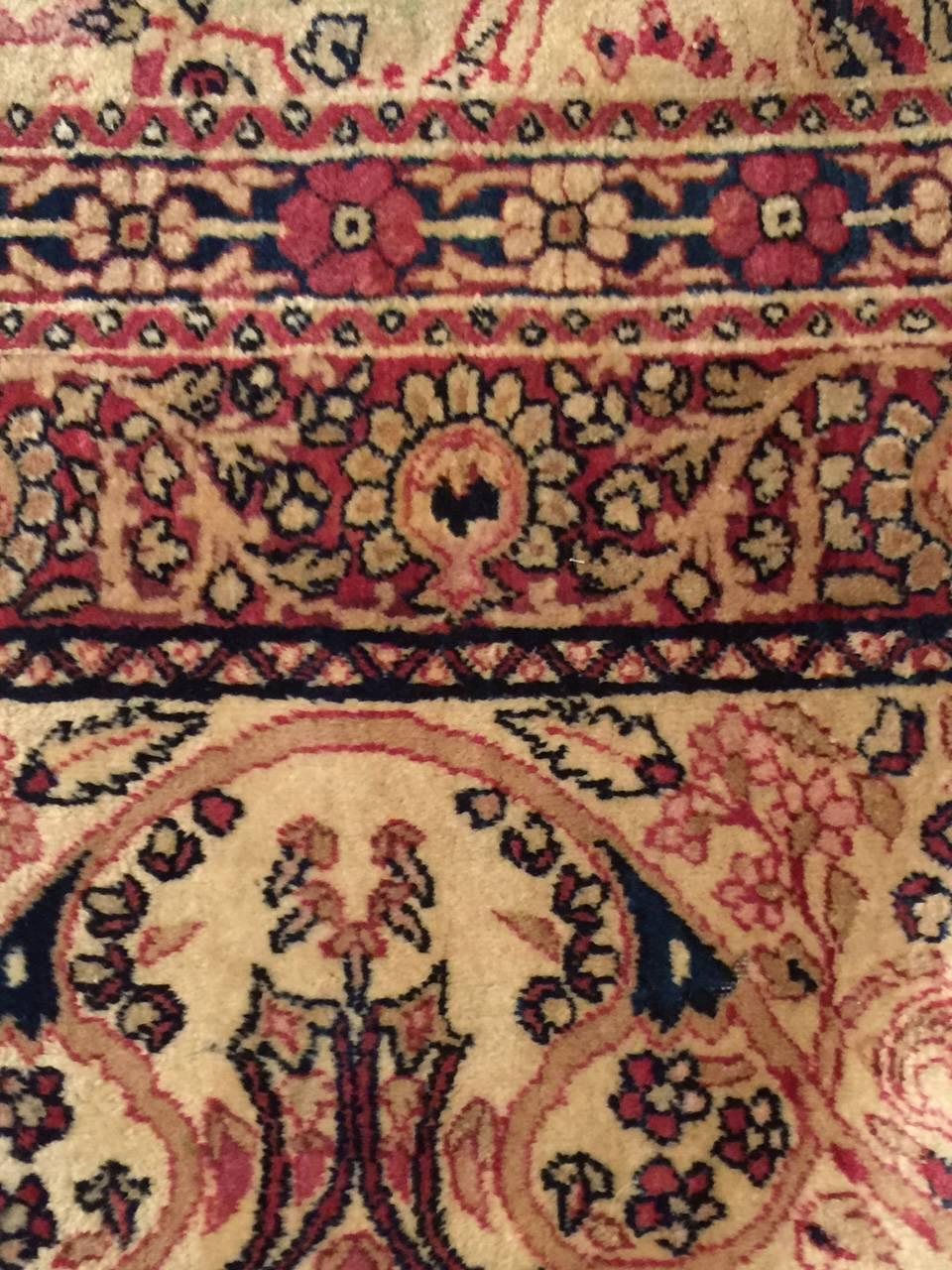 Antiker persischer Kerman Lavar-Teppich:: um 1880:: 11'6 x 19'8 (19. Jahrhundert) im Angebot