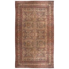 Alfombra Persa Antigua Kerman Lavar, circa 1880, 11'6 x 19'8