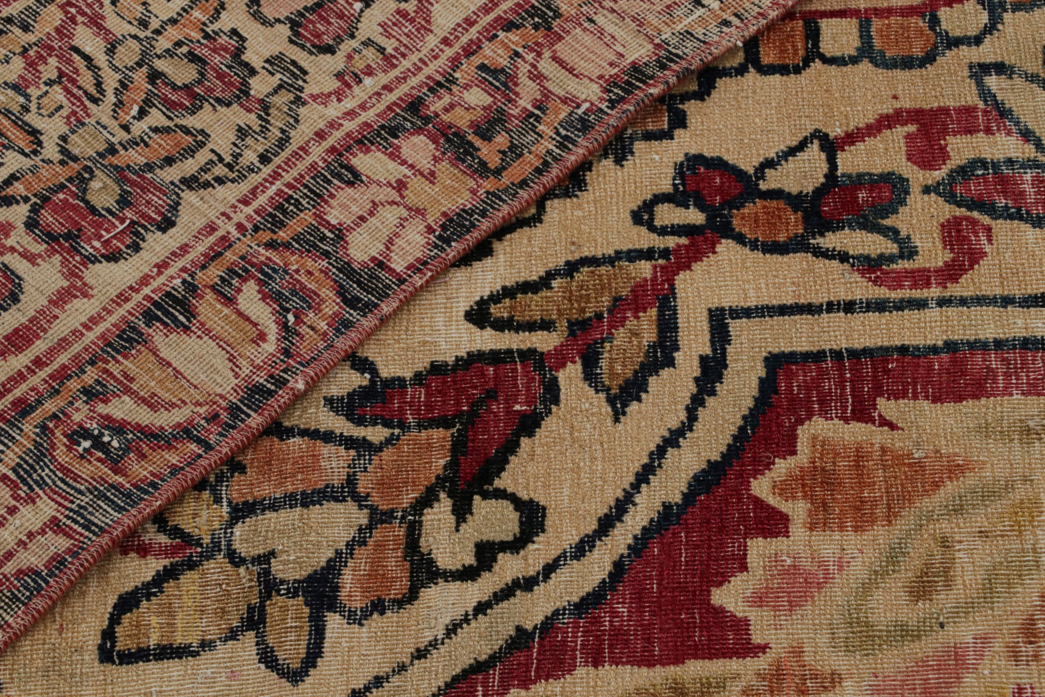 Antique Persian Kerman Lavar rug, with Floral Patterns, from Rug & Kilim For Sale 1
