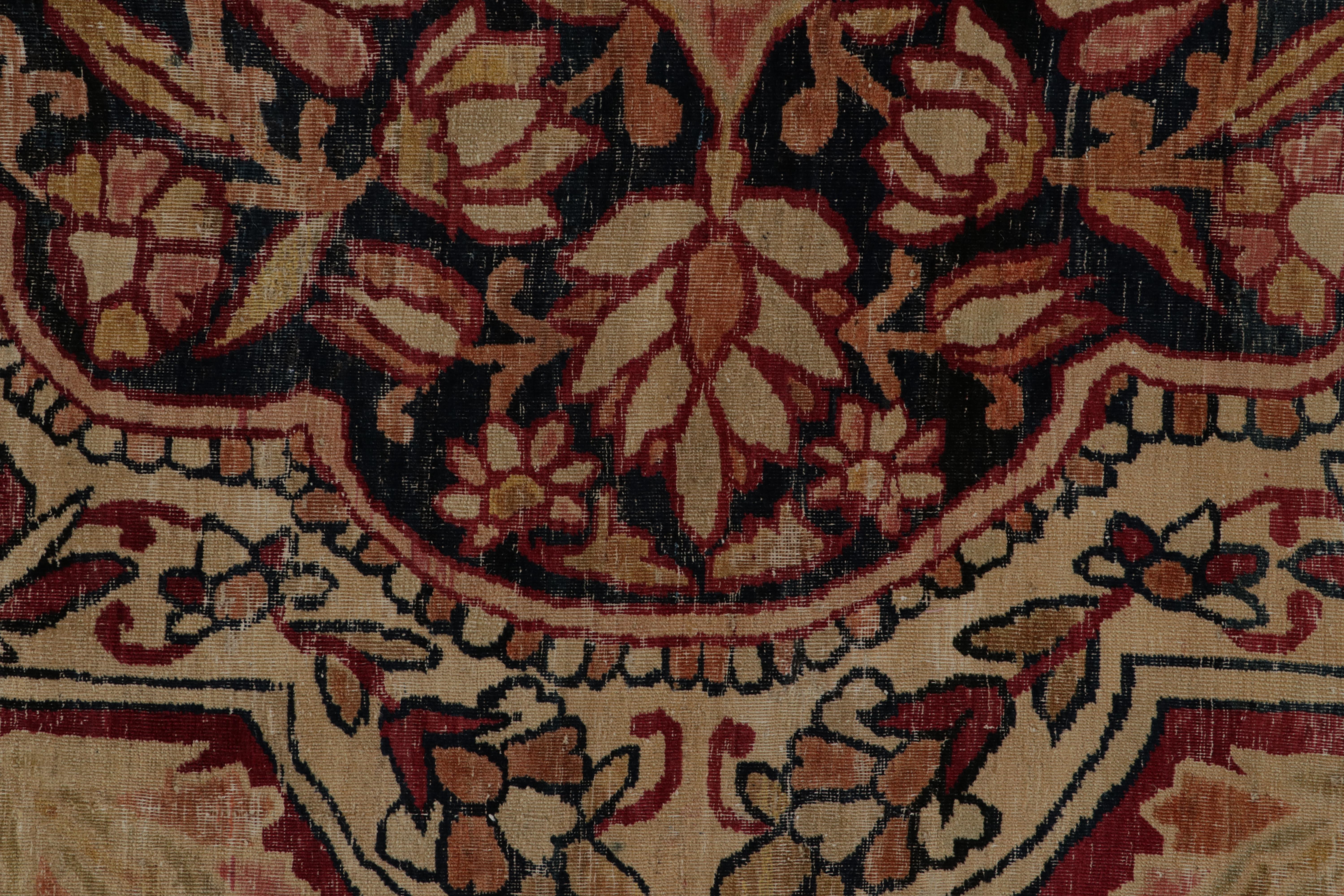 Antiker persischer Kerman Lavar Teppich, mit Blumenmustern, von Rug & Kilim im Angebot 2