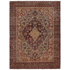 Tapis persan ancien Kerman Lavar, avec motifs floraux, de Rug & Kilim