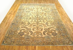 Antique Persian Kerman Oriental Rug, Room Size, with Symmetrical Design