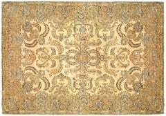 Antiker persischer Kerman- orientalischer Teppich, Zimmergröße, mit Symmetrical-Design