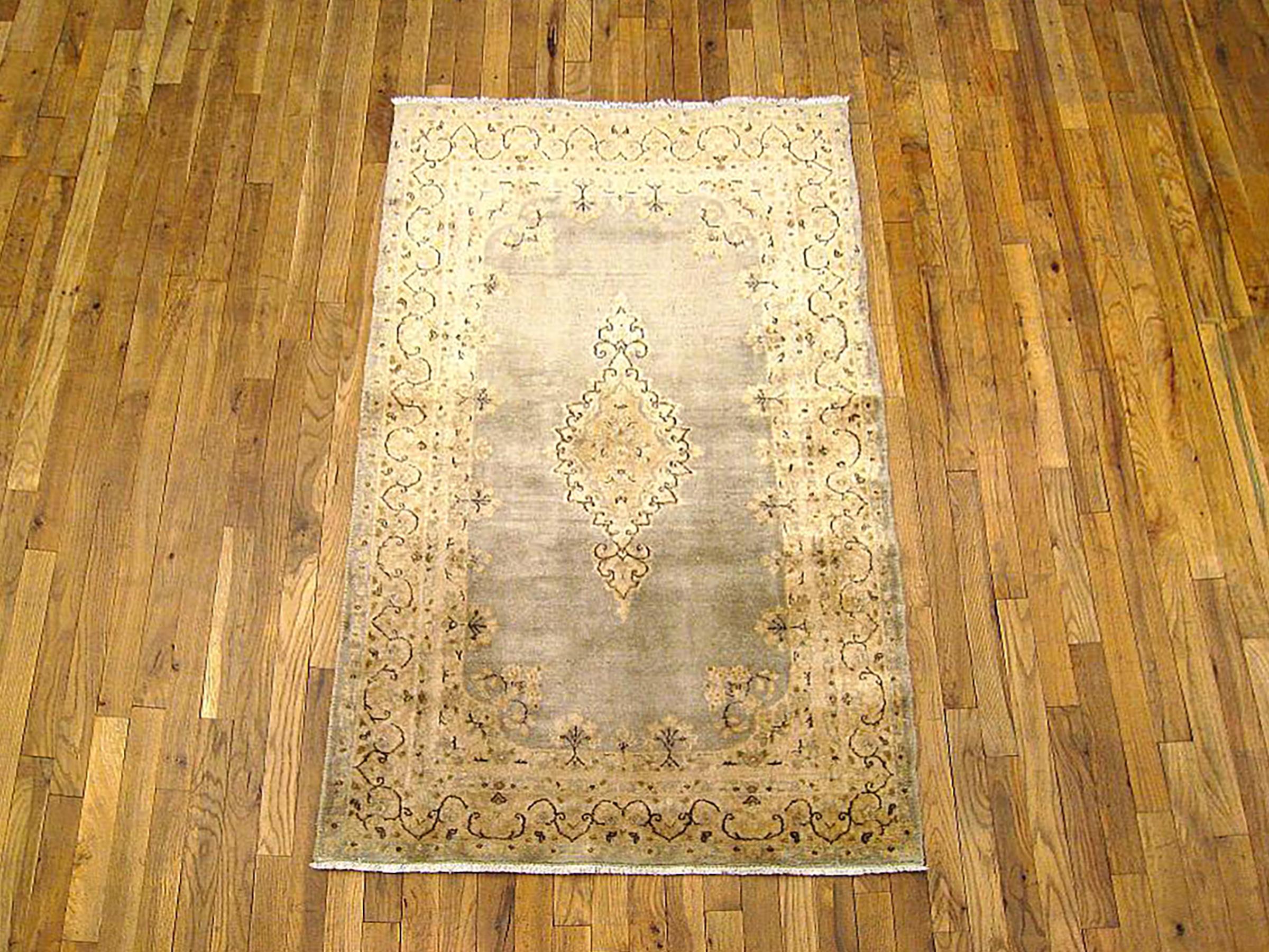 Vintage Persian Kerman oriental carpet, size 5'2