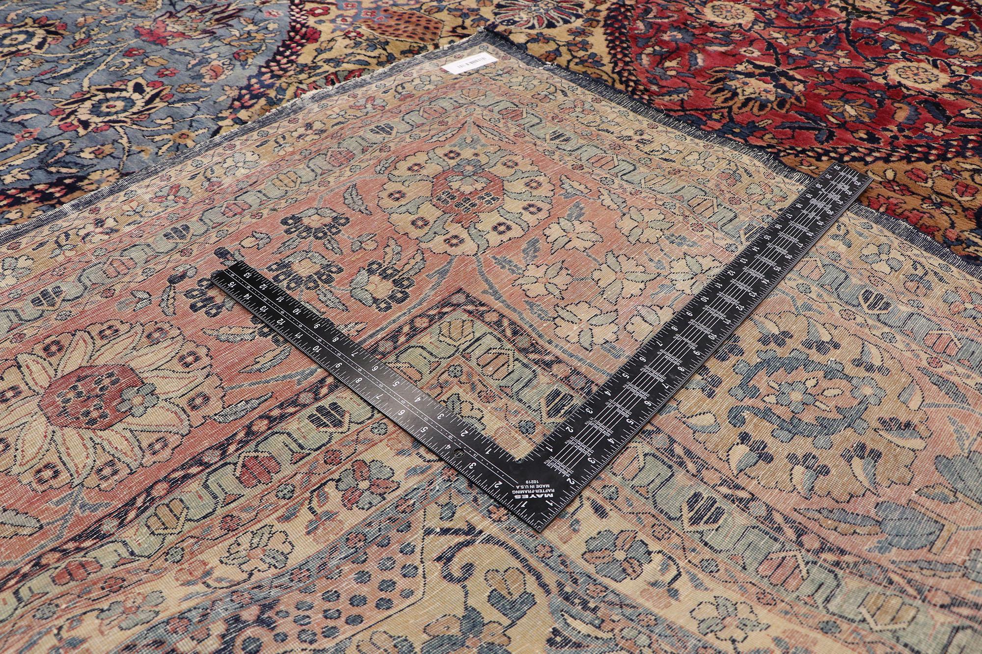 Kirman Oversized Antique Persian Kerman Rug, Hotel Lobby Size Carpet For Sale