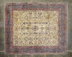 Antique Persian Kerman Palace Size Rug with Traditional English Manor Style