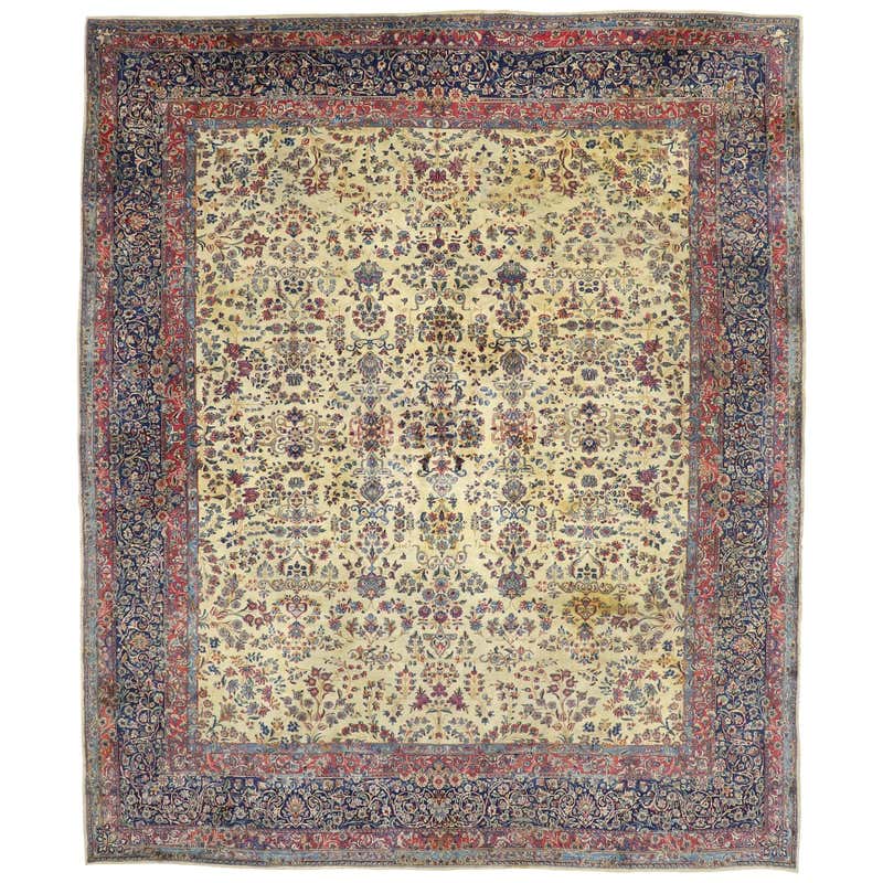 Antique Persian Kerman Rug For Sale at 1stDibs