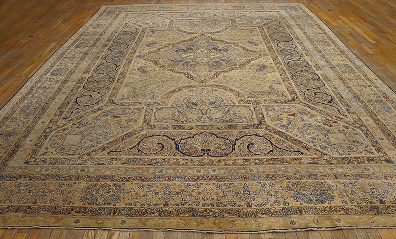 Hand-Knotted Early 20th Century Persian Kerman Carpet ( 10' 9'' x 14' 10'' - 328 x 453 cm ) For Sale