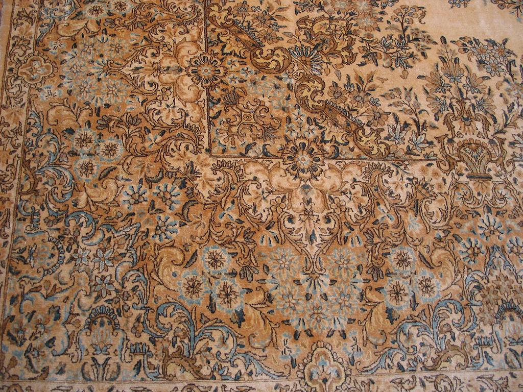 Hand-Knotted Antique Persian Kerman Rug 10' 8