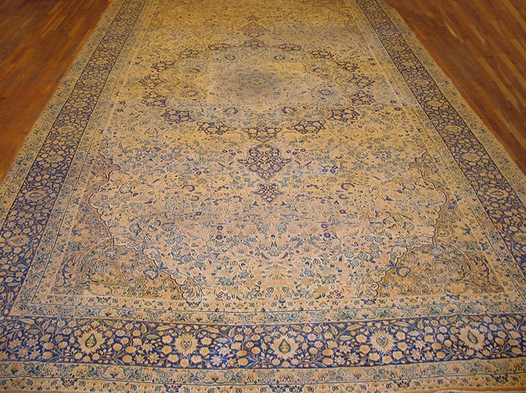 Hand-Knotted Early 20th Century Persian Kirman Carpet ( 10'9