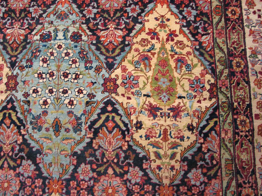 Late 19th Century 19th Century Persian Kerman Laver Carpet ( 11'6