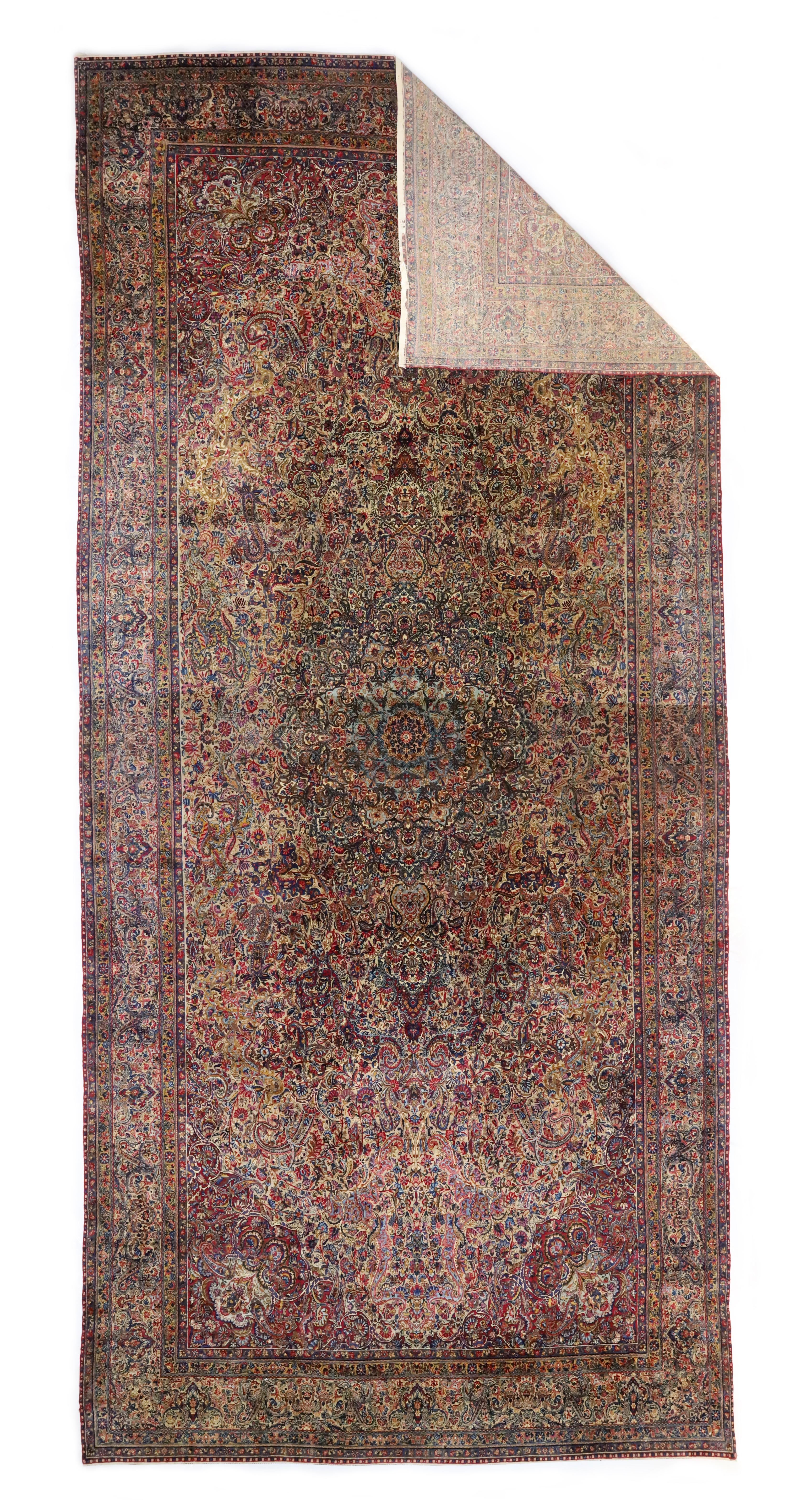 Antique Persian Kerman Rug 11'0