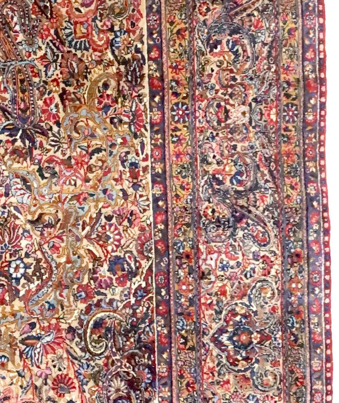 Antique Persian Kerman Rug 11'0