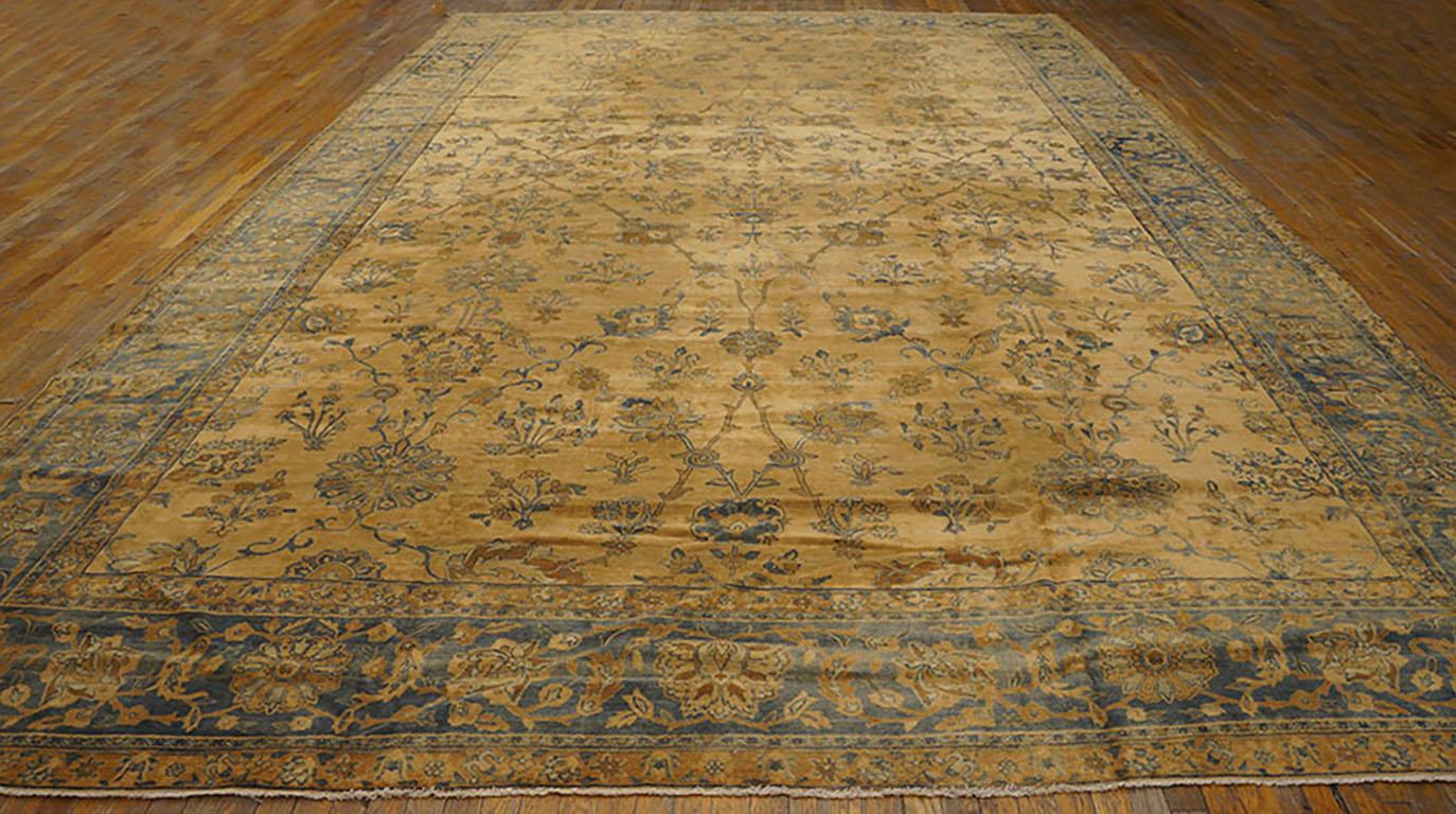 Alfombra persa Kirman de principios del siglo XX ( 12' x 19'10