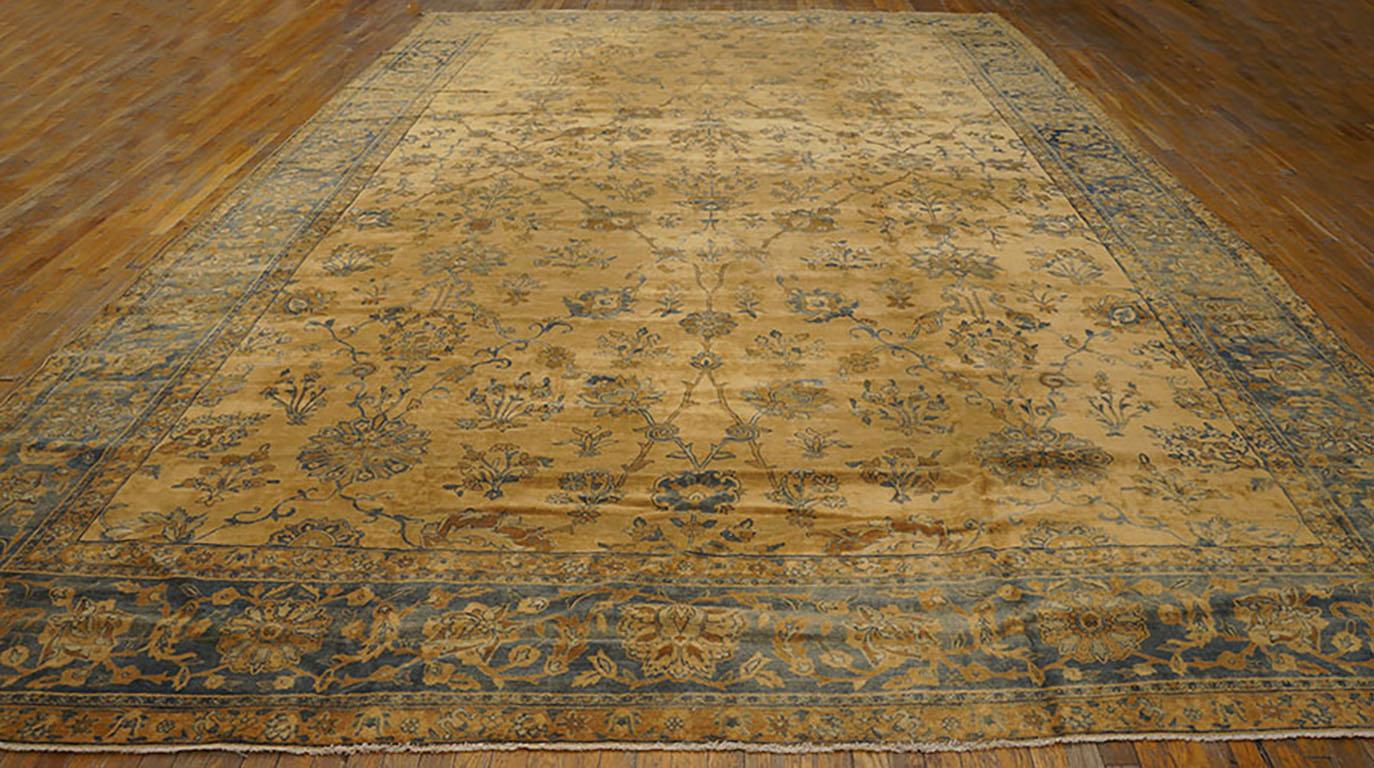 Hand-Knotted Early 20th Century Persian Kirman Carpet ( 12' x 19'10