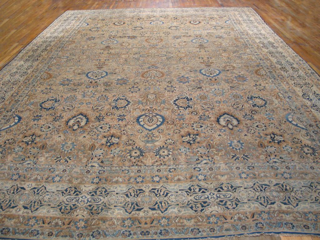 Wool Early 20th Century S.E. Persian Kirman Carpet ( 12'8