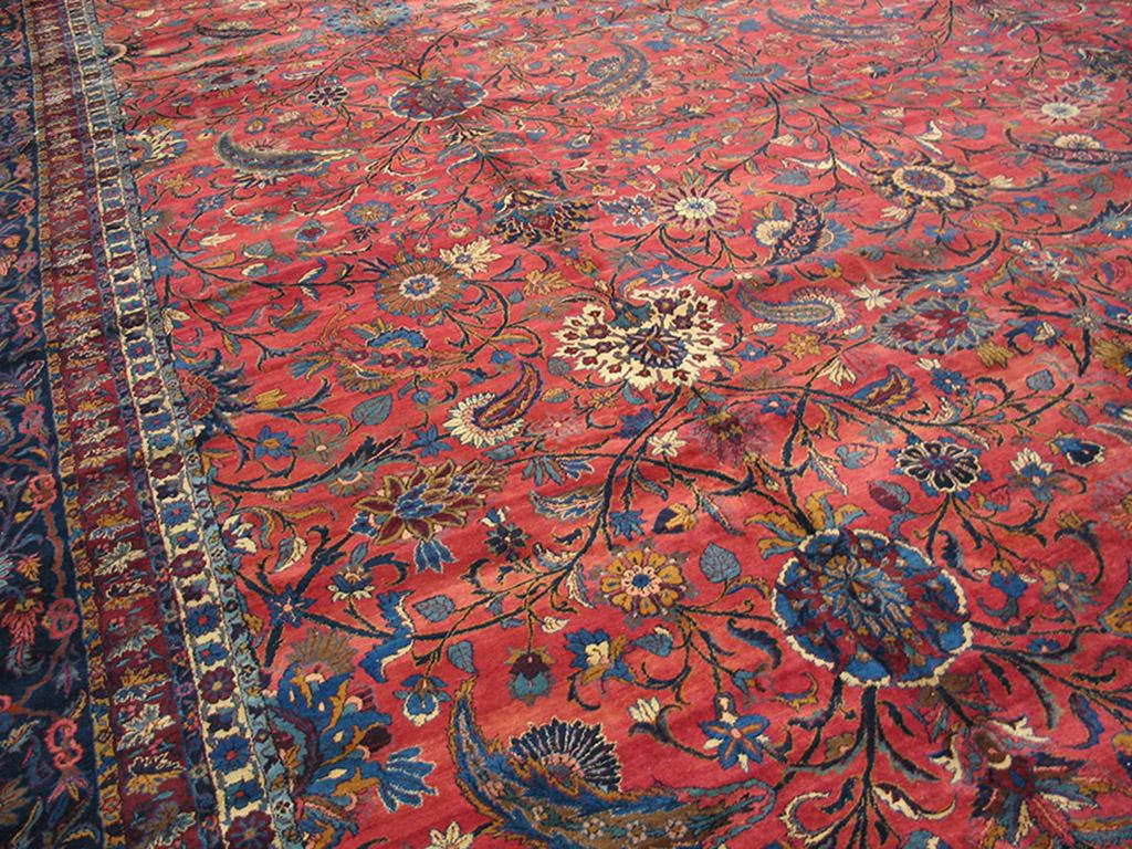 Wool Early 20th Century S.E. Persian Kirman Carpet ( 15' x 30' - 457 x 914 ) For Sale