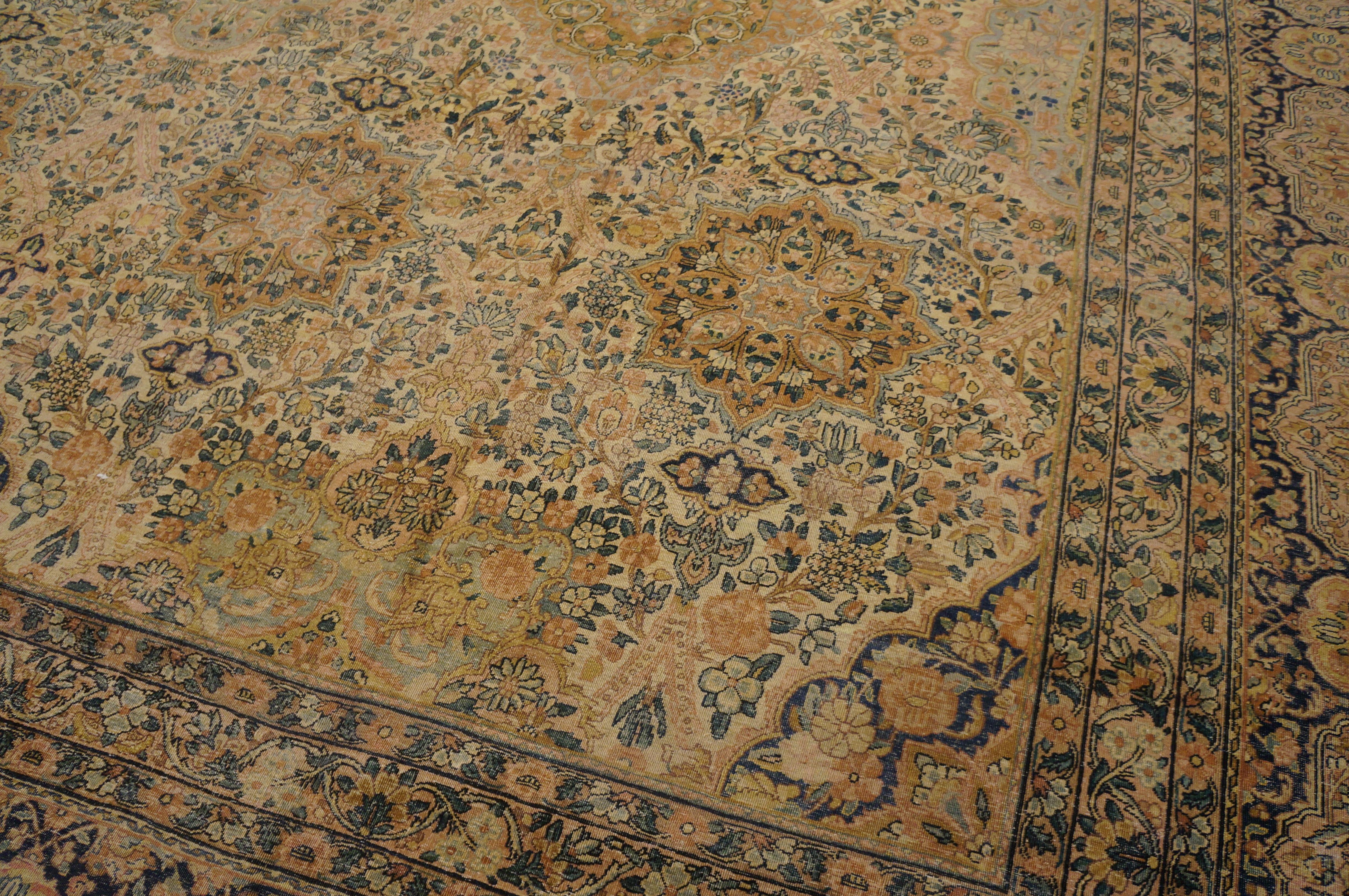Early 20th Century 1920s Persian Kirman Carpet ( 15'6