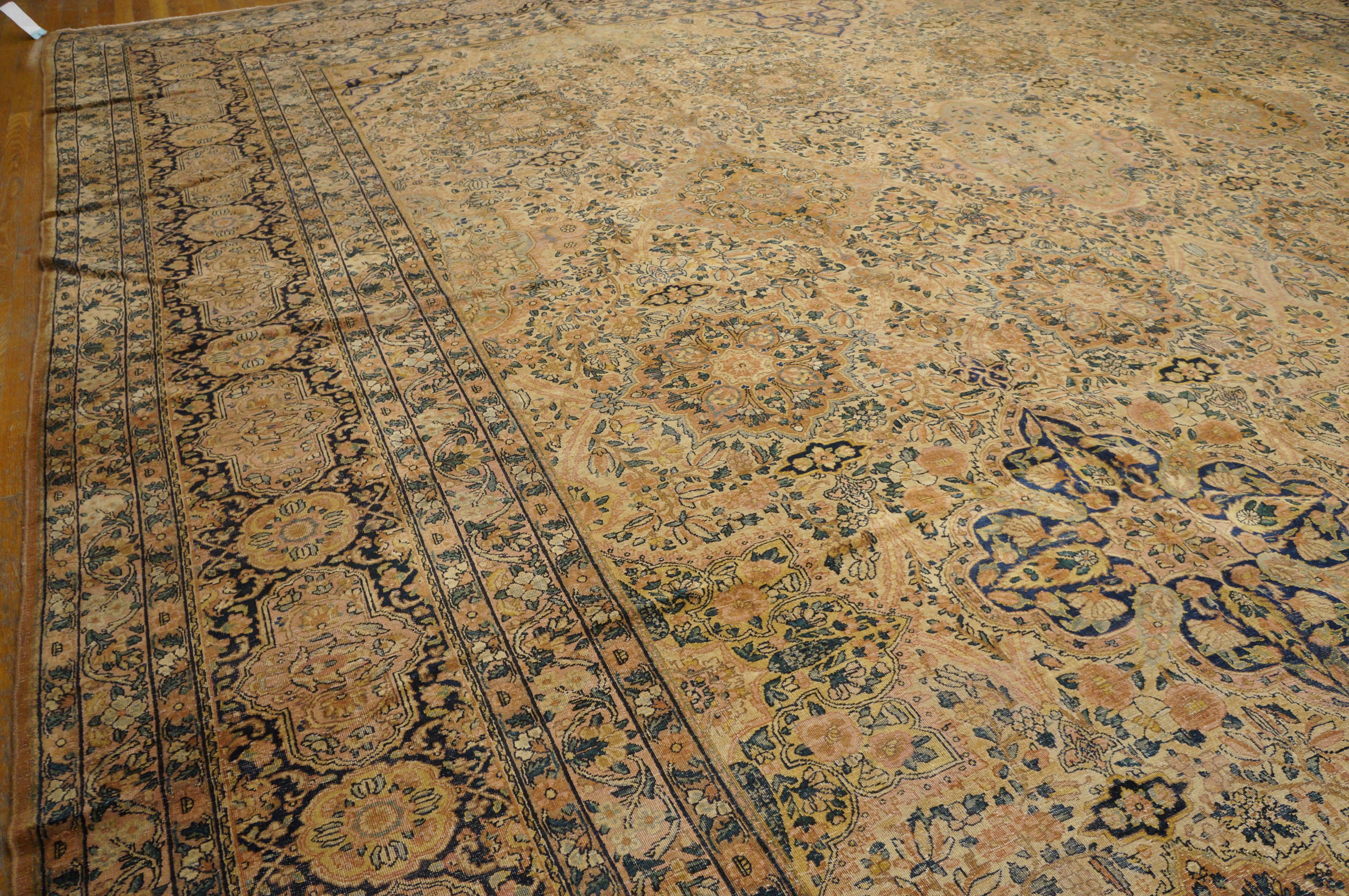 Wool 1920s Persian Kirman Carpet ( 15'6