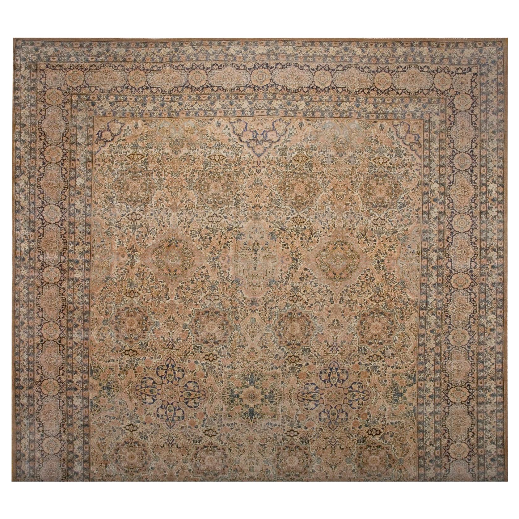 1920s Persian Kirman Carpet ( 15'6" x 22'2" - 472 x 676 ) For Sale