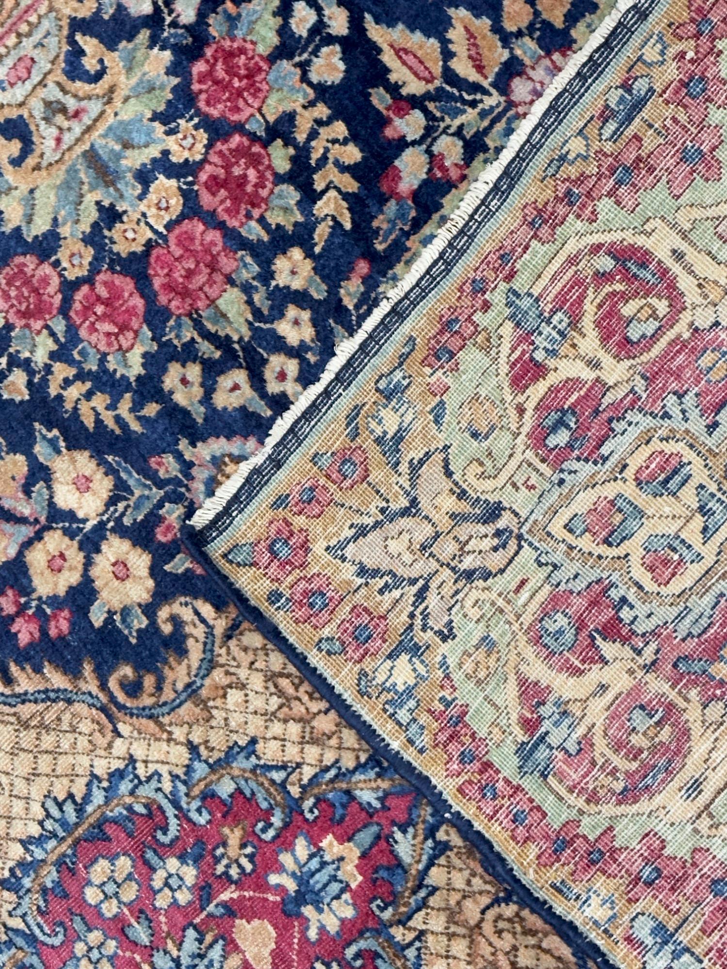 Wool Antique Persian Kerman Rug 4'0