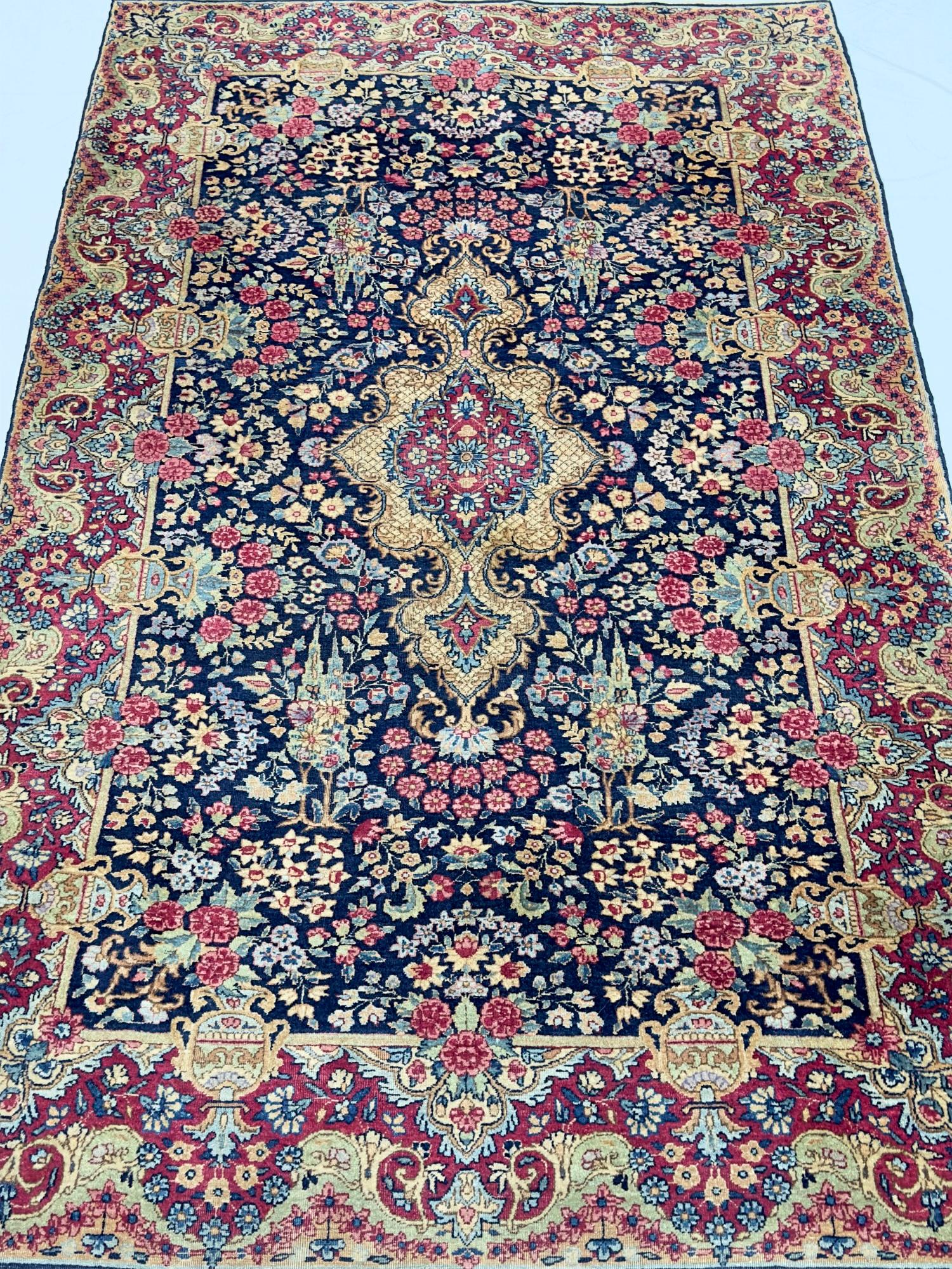 Antique Persian Kerman Rug 4'0