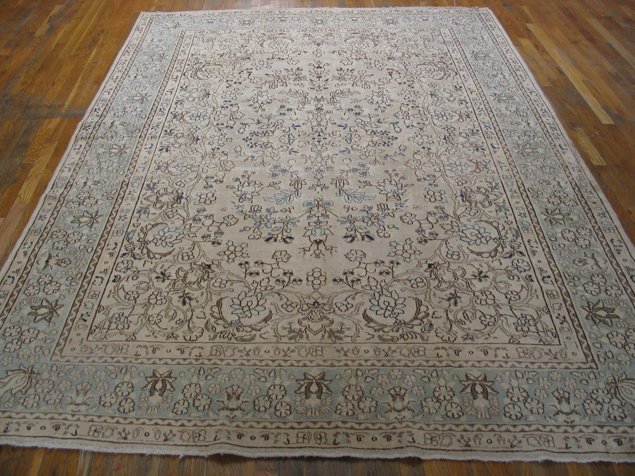 Hand-Knotted Antique Persian Kerman Rug For Sale