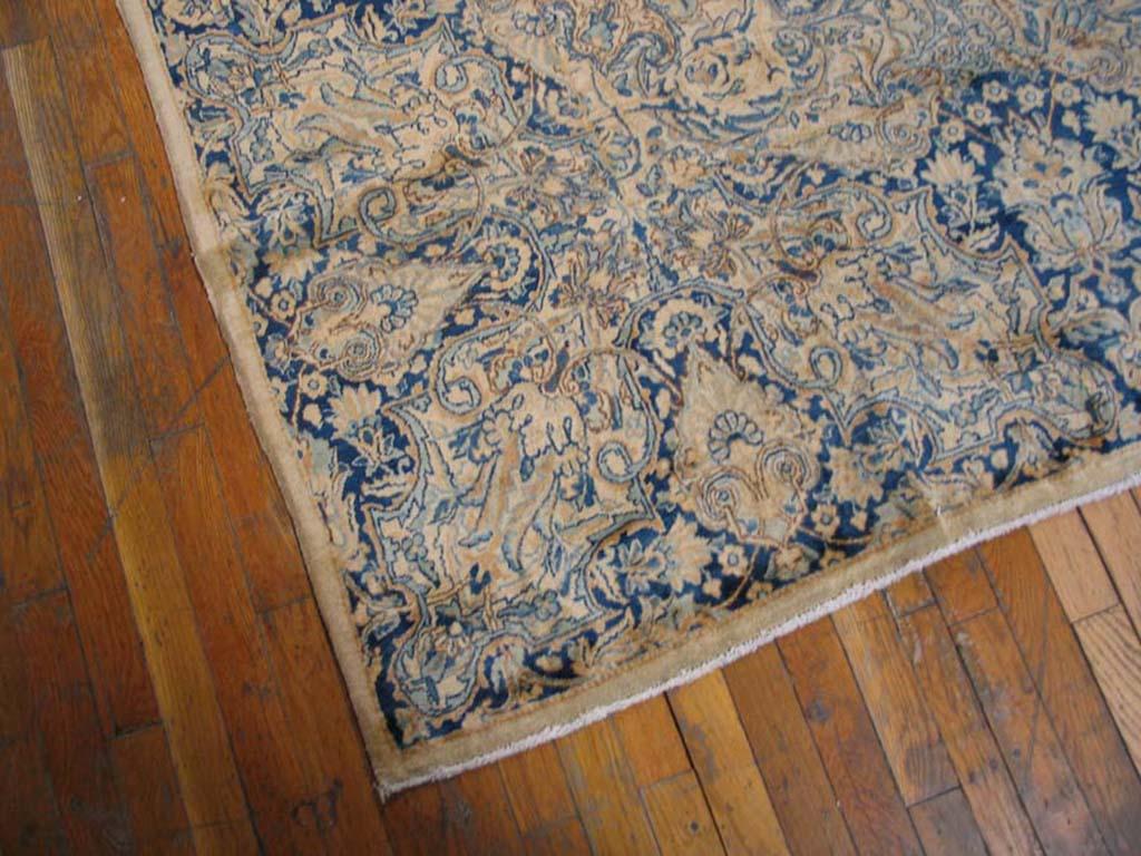 Hand-Knotted 1920s Persian Kerman Carpet ( 7'9