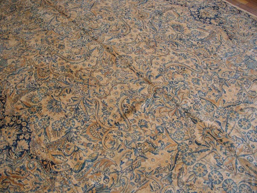 Wool 1920s Persian Kerman Carpet ( 7'9