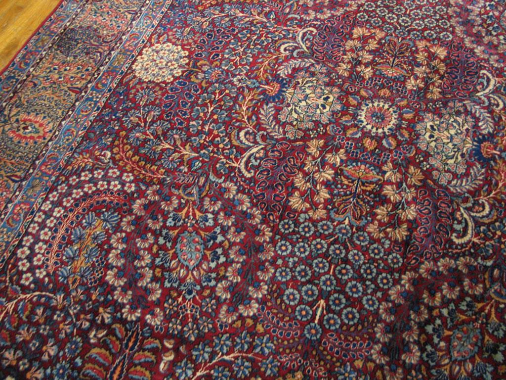 Wool Early 20th Century S.E. Persian Kirman Carpet ( 8'10