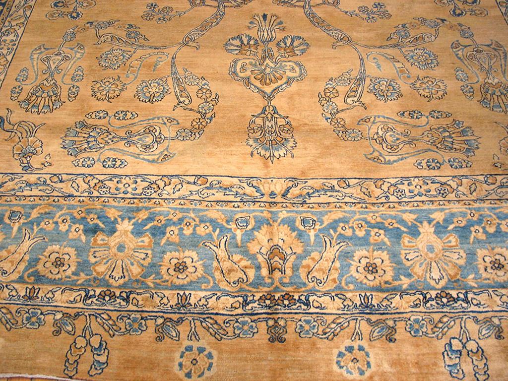 Hand-Knotted 1920s Persian Kerman Carpet ( 8'8