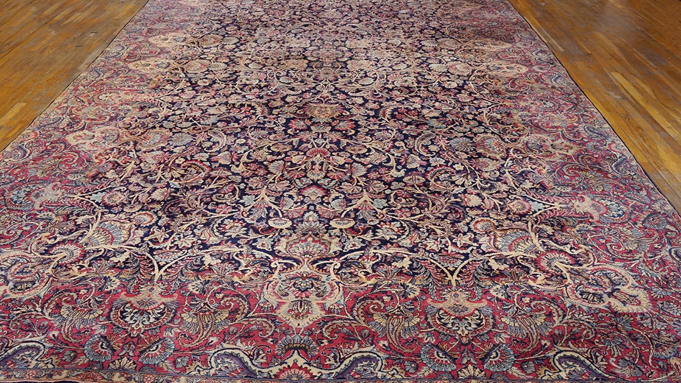Hand-Knotted Early 20th Century S.E. Persian Kirman Carpet ( 9'10