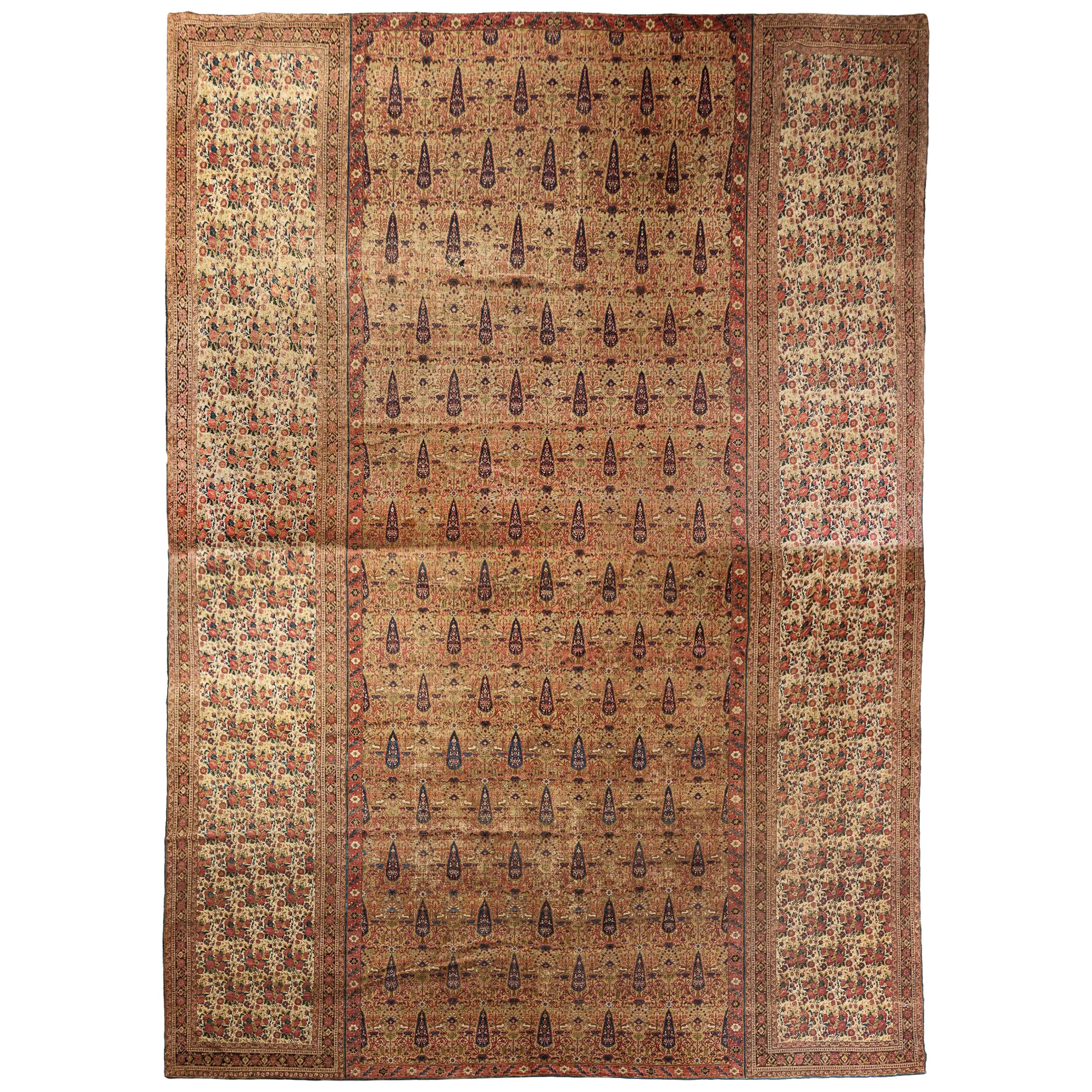 Antique Persian Kerman Rug, All-Over Paisley Boteh - Rug 
Kilim