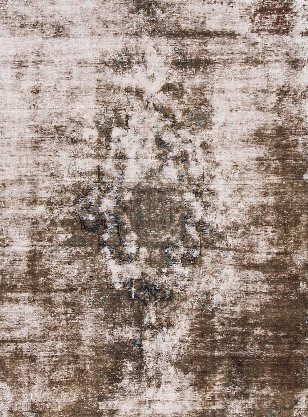 Antiker grauer persischer Kerman-Teppich im Used-Stil, 10x13.03 (Handgeknüpft) im Angebot