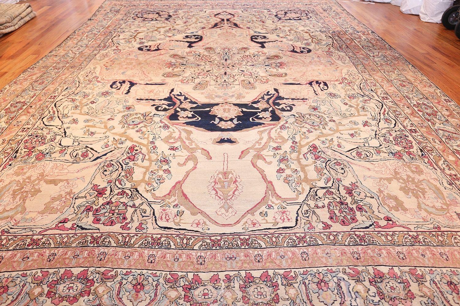 Kirman Antique Persian Kerman Rug. Size: 10 ft 9 in x 17 ft 6 in (3.28 m x 5.33 m)