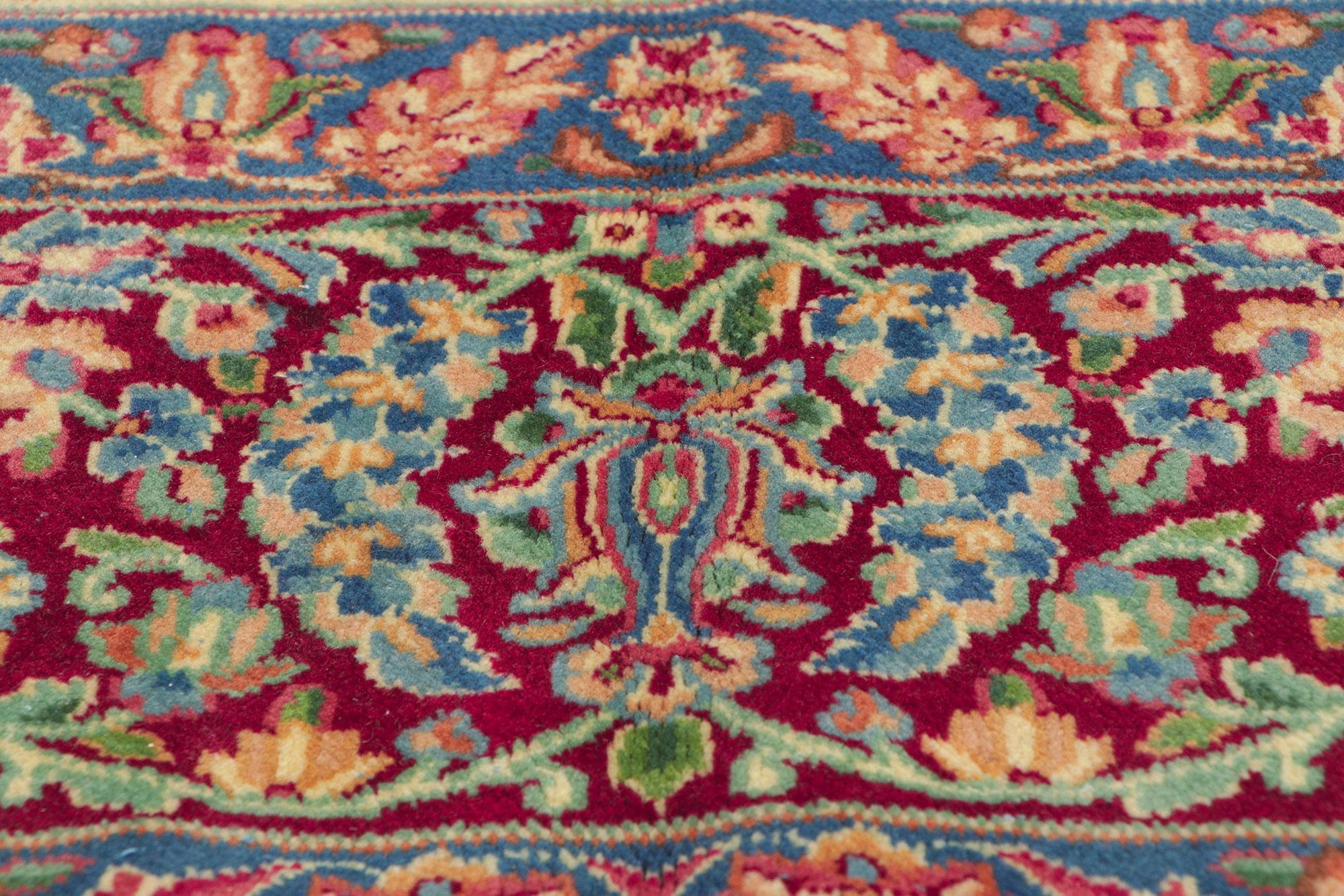 Wool Antique Persian Kerman Rug For Sale