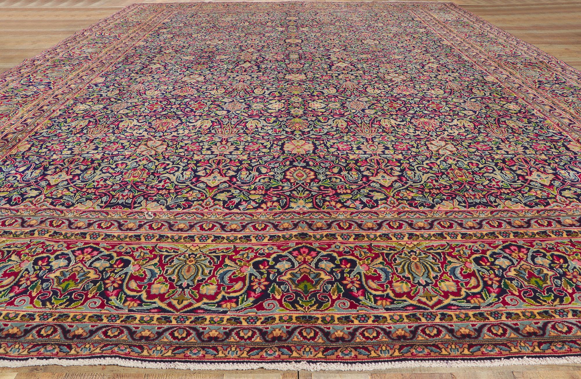 Tappeto persiano Kerman del 1910 con stile moderno in vendita 1