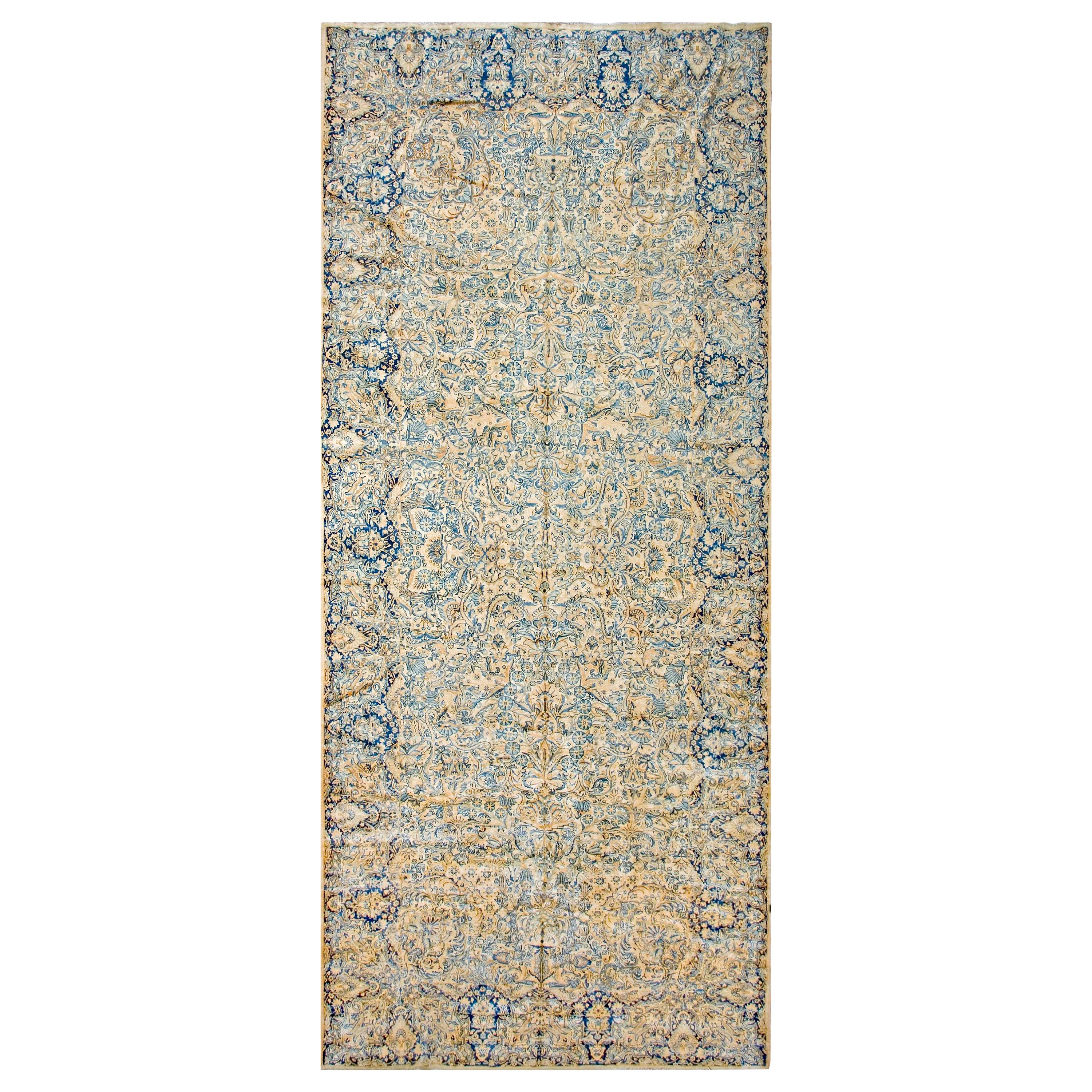 1920s Persian Kerman Carpet ( 7'9" x 18'4" - 236 x 558 cm ) For Sale