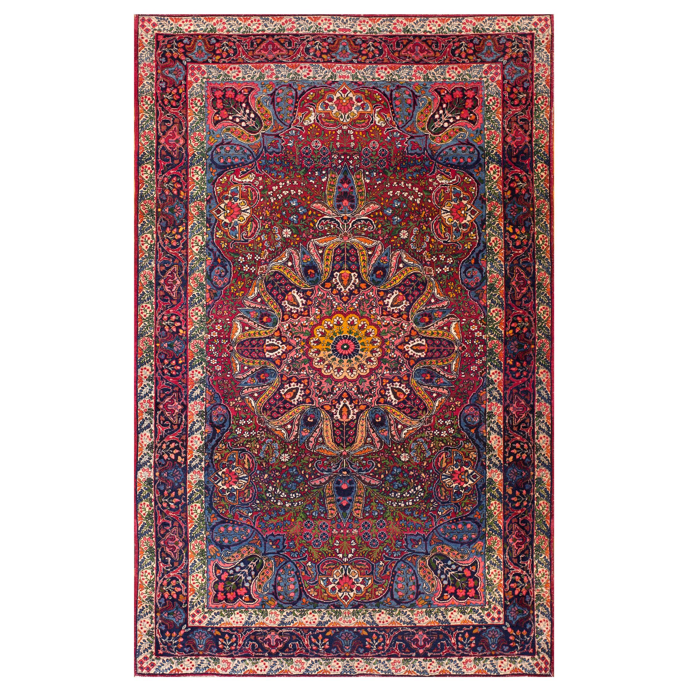 Antique Persian Kerman Rug 4' 7" x 7' 2" For Sale