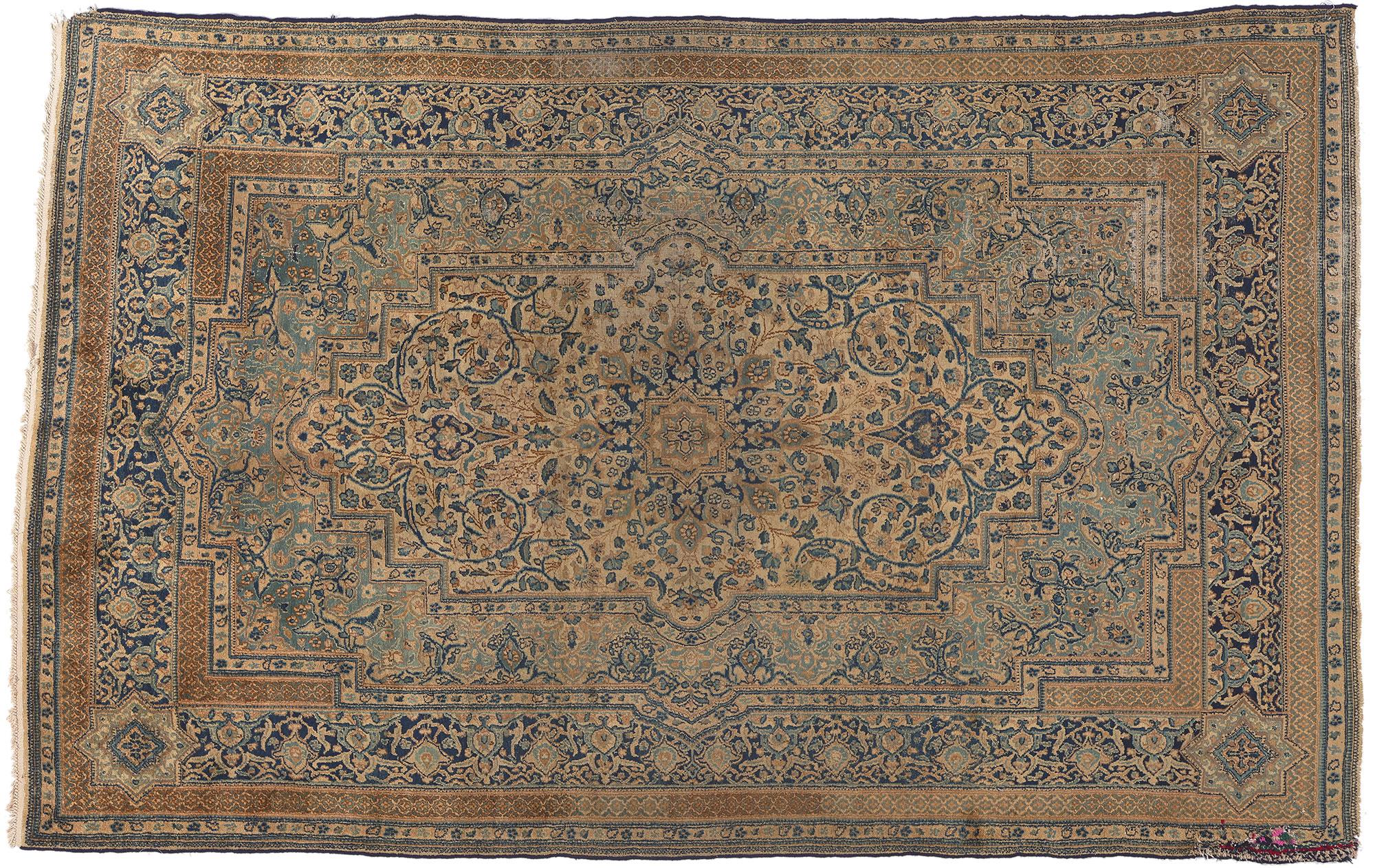 Antique Persian Kerman Rug, Quiet Luxury Meets Classic Elegance For Sale 3