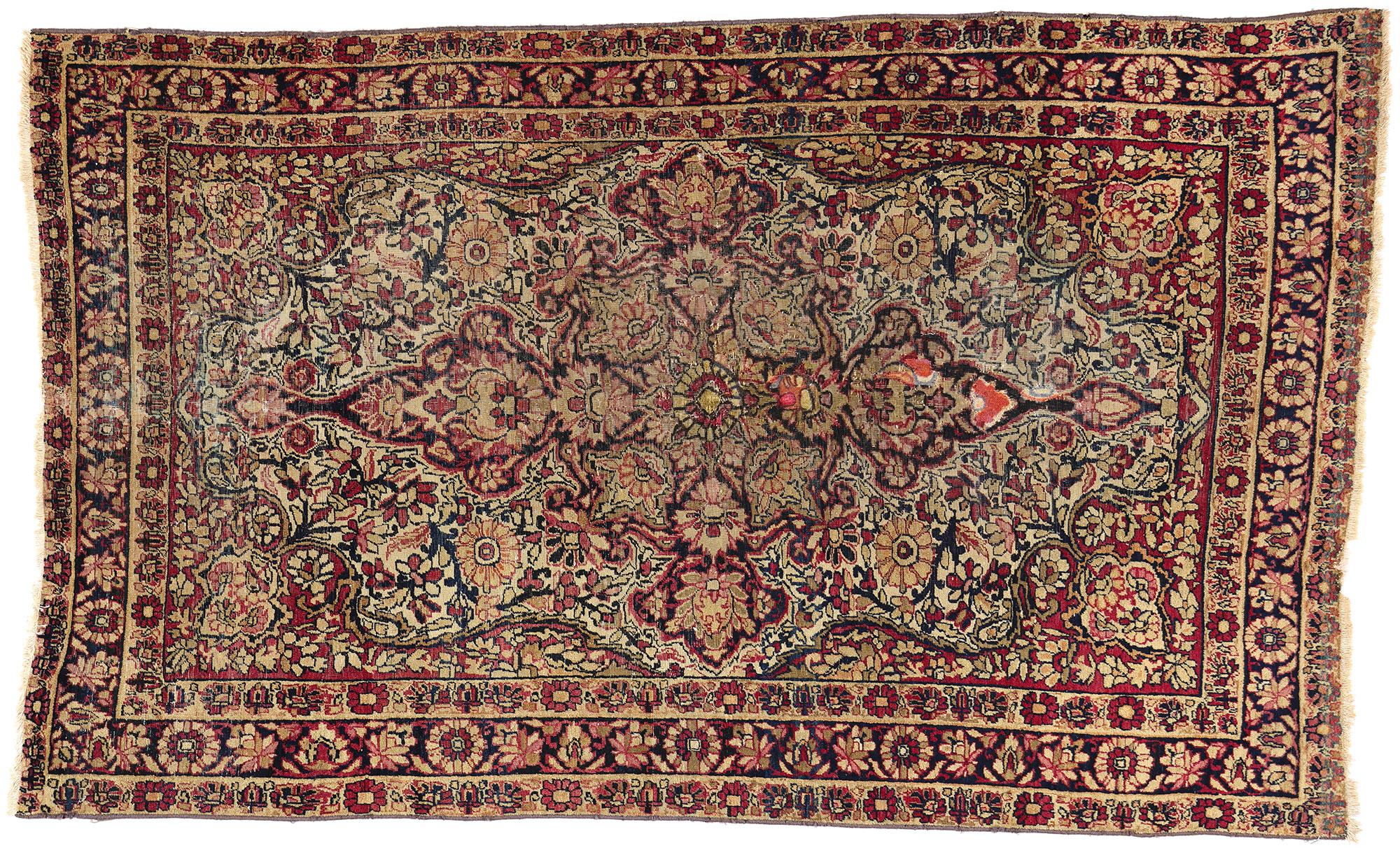 Antique Persian Kerman Rug, Quiet Luxury Meets Classic Elegance For Sale 3