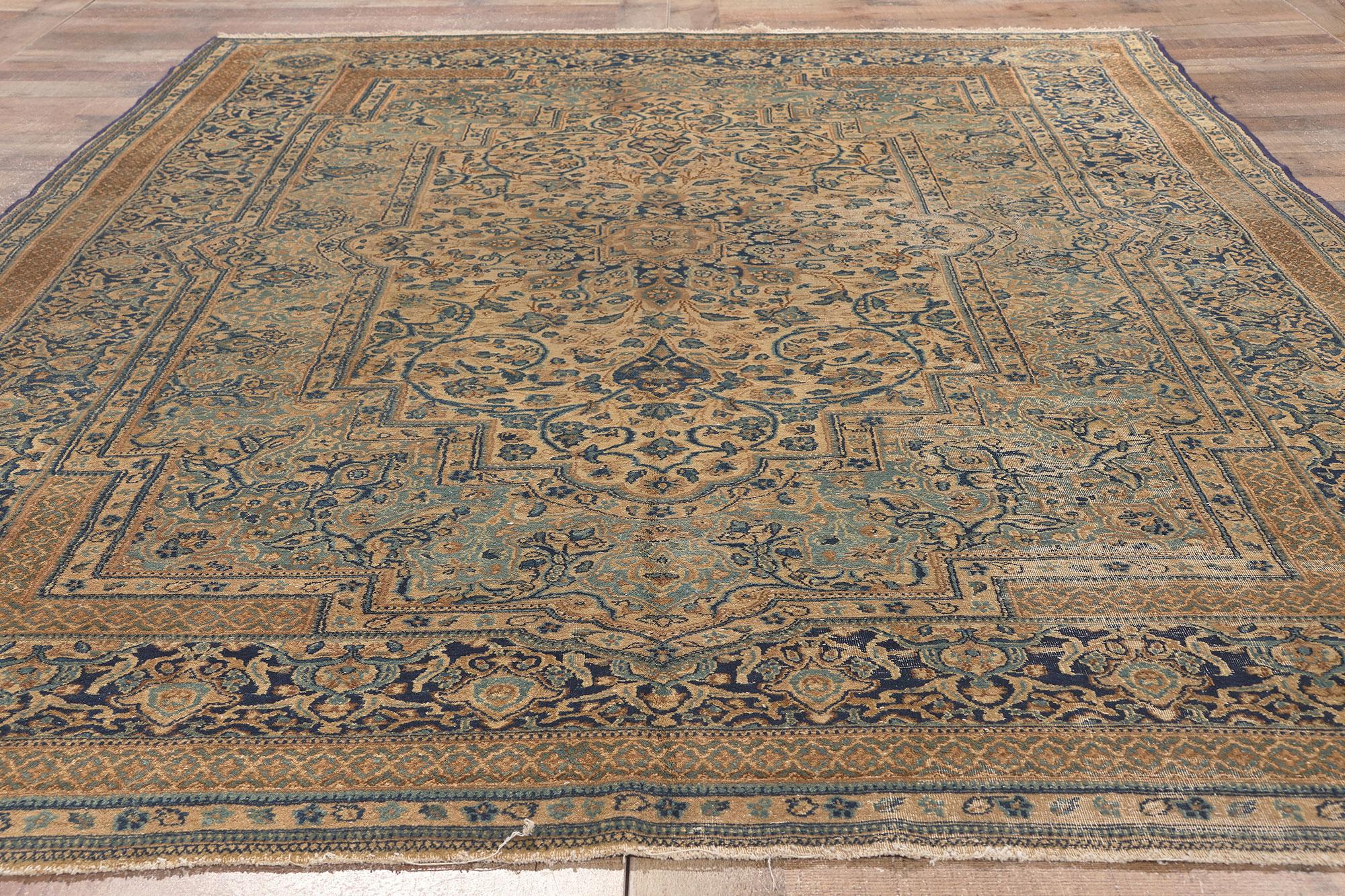 Antique Persian Kerman Rug, Quiet Luxury Meets Classic Elegance For Sale 1