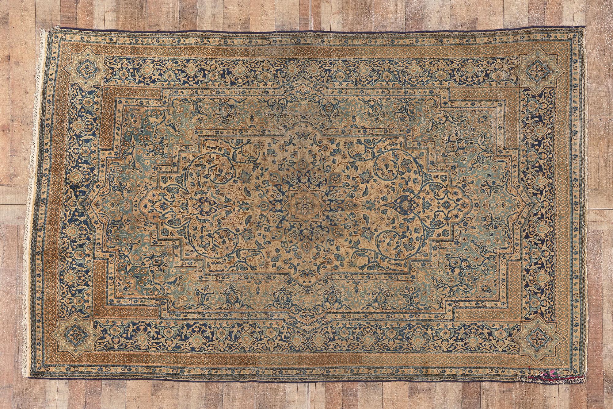 Antique Persian Kerman Rug, Quiet Luxury Meets Classic Elegance For Sale 2