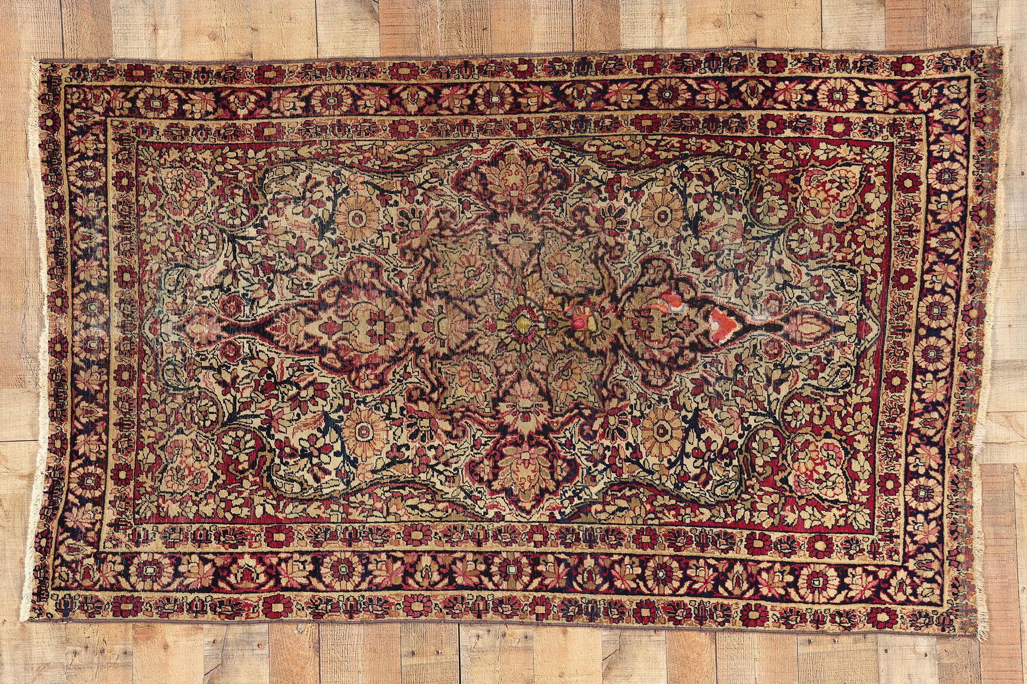 Antique Persian Kerman Rug, Quiet Luxury Meets Classic Elegance For Sale 2