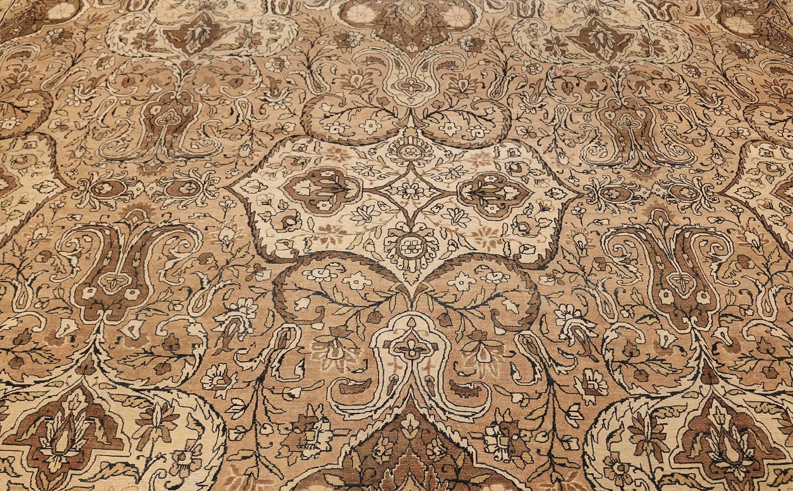 Hand-Knotted Antique Persian Kerman Rug. Size: 11 ft 8 in x 17 ft 3 in  For Sale